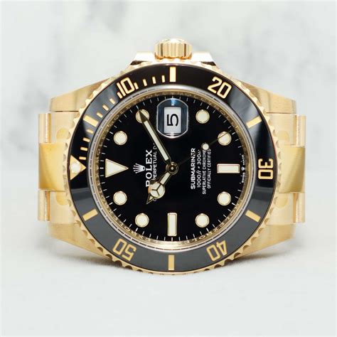 rolex 126618ln submariner|Rolex Submariner gold black dial.